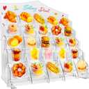 Greeting Card Display Acrylic Sticker Stand for Vendors, Retail Bookmark Holder Case & Business Brochure Storage Organizer with Customizable Compartments & Anti-Slip Legs, Easy On the Go (Large)