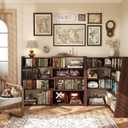 Armocity Expandable Bookshelf Small Short Corner Bookcase for Small Spaces, 5-tier