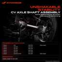 A-Premium Pair (2) Rear CV Axle Shaft Assembly Compatible with Polaris ACE 2016, ACE 500 2018-2019, ACE 570 2016-2017, RZR 570 2012-2020, Sportsman ACE, Driver and Passenger Side, Replace# 1333657
