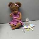 ADFO Reborn Black Baby Dolls -22 Inches Soft Body Realistic Baby Dolls Girl, Caramel Skin Tone Real Life Baby Doll with Feeding Kit & Toy Accessories Gift for Kids Age 3