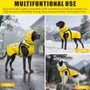 Mosucoirl Dog Raincoat Waterproof Raincoats for Dog Reflective Dogs Rain Jackets with Hood Hoodie Pet Rain Poncho Coat for Small Medium Large Dogs Puppies S-XXL (Yellow, XL)