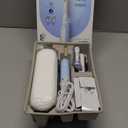 Oral-B iO Deep Clean Rechargeable Electric Powered Toothbrush, Icy Blue with iO Series 3 Limited, 2 Brush Heads and Travel Case - Pressure Sensor to Protect Gums - 3 Cleaning Settings - 2 Minute Timer (1 Count (Pack of 1))