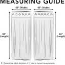 Easy-Going Linen Look Blackout Curtain Grommet Window Curtain Drapes for Bedroom, Living Room Thermal Insulated Room Darkening (2 Panels, 42x84 inch, White)