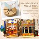 Zonon Stained Glass Angle Tool Stain Glass Supplies Multi-Angle Jig Tool for Hold Assorted Colors Glasses Accurate Alignment Craft Projects(Natural,Multiple Angles)