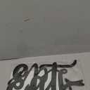 Jetec 2 Pieces Let's Eat Sign Wooden Kitchen Wall Decor Rustic Cutout Eat Signs Hanging Wall Plaque Farmhouse Sign for Kitchen Dining Living Room Home Restaurant Decoration(Black)