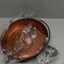 DREAMSOUL Deck Mounted Bird Bath Metal Birdbath Bowl Unheated with Lightweight Detachable, Bird Baths with Adjustable Sturdy Steel Clamp for Deck Railing Balcony Yard Garden Decoration (A-red copper)