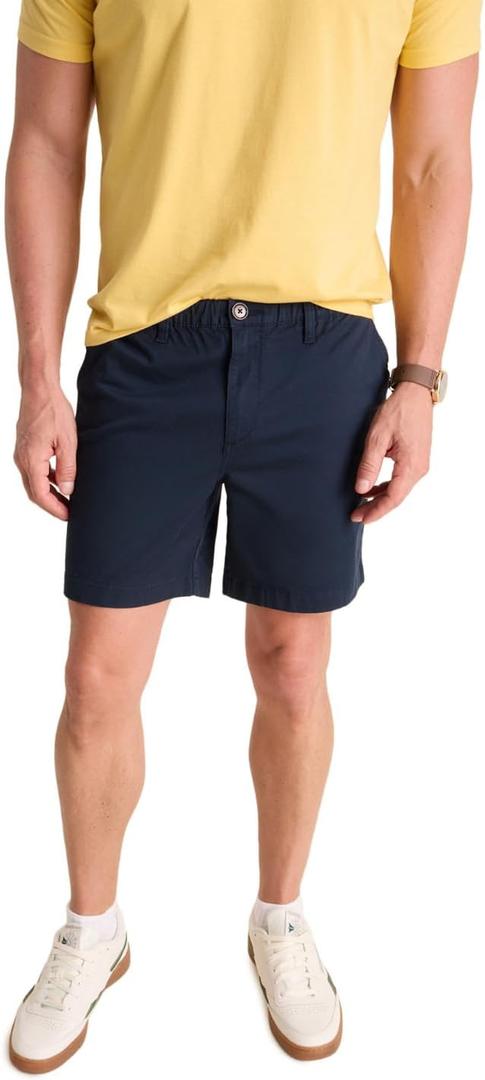Chubbies Chino Shorts Men 7 Inch - Mens Shorts Casual with Elastic Waistband, Side and Back Pockets, Stretch Cotton Blend (Medium, Armadas)