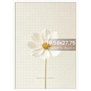 upsimples 50x70cm Puzzle Frame, Wall Decor Poster Frames, White 1 Pack | 18x24in with Mat or 19.7 x 27.6 Frame without for 1000 Pieces Puzzles, Gallery Wall, Family, Baby, Dog, Wedding, Christmas