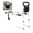 Bed Rails for Elderly Adults Safety - ASTM Approved Adjustable Bed Cane Supports 350LBS with Non-Slip Grip & Storage Pocket, Stable Bed Assist Rails for Seniors, Tool-Free