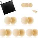 Cakes Nipple Cover Silicone Self Adhesive Bra Breathable Sticky Bras Water-Proof Reusable Backless Invisible Bra (Small, 2#caramel)