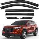 6pcs Outside-Mount Window Rain Guards Fit for Honda CR-V CRV 2023 2024 2025 2026, Extra Durable Window Visors Wind Deflector Dark Smoke Vent Shades Car Tape-on 6-pcs with Thicker