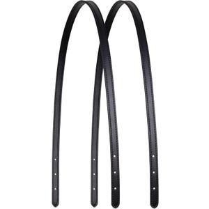 ALLZEDREAM Microfiber Leather Purse Strap Replacement Tote Bag Handbag Shoulder Handles 2 Pcs, Black, 1.8cm