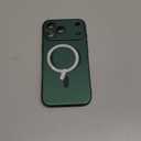 ankofave Magnetic for iPhone 17 Pro Max Case, with Camera Lens Protector, Compatible with Magnetic, Slim Shockproof Bumper Soft Silicone Metallic Luster Phone Case for iPhone 17 Pro Max, Green