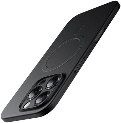 JETech Magnetic 0.6mm Ultra Slim Case for iPhone 16 Pro Max 6.9 Inch Compatible with MagSafe, Not for iPhone 16e/16/16 Plus/16 Pro, Lightweight Matte Finish PP Material Hard Minimalist Cover (Black)