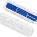 36" Dust Mop Replacement Pad: 2 Pack Fit 36" Commercial Dust Mop/Broom - Durable Thick Washable Cotton Dry Mop Head for Hardwood Tile Schools Offices Industrial Cleaning B0FMYK8YZ7