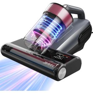 Jimmy Mattress Vacuum Cleaner, Bed Vacuum Cleaner with UV Sanitizing & HEPA Filter & Ultrasonic, Hot Wind and Air Purification, 15Kpa 500W Handheld Vacuums for Bed, Couch, Sofa, Crib (BX8-Corded)