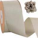 TONIFUL Khaki Double Face Chiffon Ribbon 1 1/2 inch x 25 Yards Sheen Ribbon for Gift Wrapping Enternal Ribbon Flower Handmake Craft Bridal Bouquets Bows Wedding Valentines Decoration