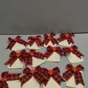 12 Pieces Christmas Silverware Holder Burlap Utensil Holder Xmas Tableware Holder Buffalo Plaid Cutlery Fork Bag for Christmas Party Dinner Tableware Decoration (Red and Black)