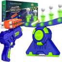 BAODLON Shooting Games Toy for Age 5, 6, 7, 8, 9, 10+ Years Old Kids, Boys - Glow in The Dark Floating Ball Target with Foam Dart Toy Gun, 10 Balls/5 Targets - Ideal Gift
