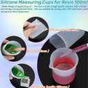 Epoxy Resin Mixer,Paint Mixer,Electric Stirrer Resin Mixer for Minimizing Bubbles, Epoxy Resin Mixer, Resin Stirrer for Resin, Silicone Mixing, DIY Crafts Tumbler (Rose Red)