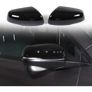 2PCS Rearview Mirror Covers for Honda Pilot 2016-2022/ Ridgeline 2020-2024/ Passport 2019-2024, ABS Material Door Side Mirror Guard Cover Cap Exterior Accessories (Glossy Black)