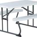 LIFETIME Kid's Picnic Table, White, 32.5 inches x 35.4 inches x 21 inches