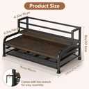 Coffee Syrup Rack Organizer, 3-Tier 8 Bottles Syrup Rack with Pod Holder Drawer for Nespresso Pods, Holds up to 30 Big or 40 Small Capsules, Countertop Coffee Bar Organizer for Kitchen Cafe