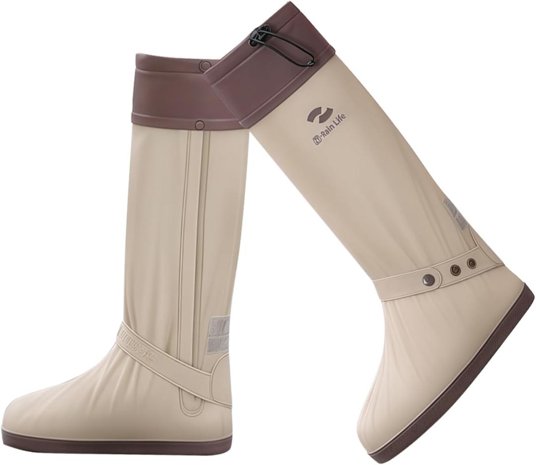 Waterproof Rain Shoe Covers Anti-Slip and Wear-Resistant Portable Stylish Rain Boots for Adult Durable Rain Gear