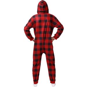 Alabama Crimson Tide NCAA Plaid One Piece Pajamas - Large