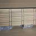 Cordless Bamboo Roman Shade, 34" W x 48" H, Natural Caramel Brown
