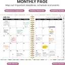 Planner 2026-2027, Jul 2026-Jun 2027 Academic Monthly & Weekly Planner | 6.3" x 8.5" Hardcover Pretty Calendar Planner for Women, Spiral Organizer for School Office Home, Butterfly Patchwork