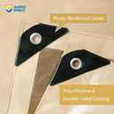 GUARD SHIELD Beige Tarp Heavy Duty Waterproof 12x24 Feet Outdoor Poly Tarps Cover Square Thick UV Resistant Canopy Tarpaulin with Grommets 10mil