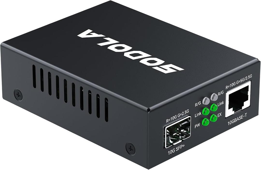 SODOLA 10Gb Ethernet Media Converter