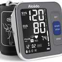 Alcedo Blood Pressure Monitor for Home Use, Automatic Digital BP Machine with Large Cuff for Upper Arm (Black Backlit Screen)