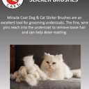 Miracle Care Slicker Brush for Dogs and Cats, Pet Hair Brush for Shedding, Removes Loose Undercoat, Ergonomic Handle, Smaller Head for Small Dogs and Cats