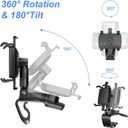 JFX Car Phone Holder Mount, 360 Rotation Dashboard Phone Holder, One-Hand Operation, Clip-on Smartphone Holder, Car Phone Mount for iPhone, Samsung, Google, Nokia,and 4.3-7.6" Smartphones (Black)