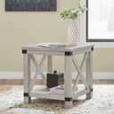 Signature Design by Ashley Carynhurst Rustic Farmhouse End Table, Whitewash, 24"W x 26"D x 25"H
