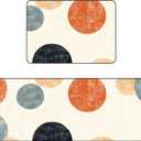Kitchen Rugs Set of 2, Non-Slip Washable Floor Mats, Colorful Decorative Absorbent Runner Rugs for Kitchen Sink & Stove, Hallways Entryway and Laundry16.9 x27.6 + 16.9"x47.2"