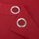 YoungsTex Red Linen Curtains 84 Inches Long for Living Room, Light Filtering Drapes with Grommet Semi Sheer Privacy for Bedroom Dining Room, 2 Panels, 52 X 84 Inch (Sliver-red Color)