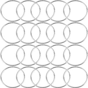 20Pcs Macrame Hoops Ring, BetterJonny 5 Inch Metal Craft Rings Hoops Silver Dream Catcher Rings Wreath Hoop Rings for Home Decorations DIY Crafts and Wall Hanging Crafts