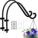 2 Pack Plant Hangers Outdoor, 16 Inch Hanging Basket for Plants Outdoor Brackets, Heavy Duty Plant Hanger Bracket with 80lbs Weight Capacity for Hanging Baskets,Bird Feeders,Lanterns and Wind Chimes