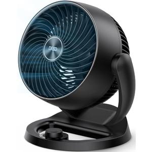 Dreo Fan for Bedroom, 12 Inches, 70ft Powerful Airflow, 28db Quiet Table Air Circulator Fans for Whole Room, 120 Adjustable Tilt, 3 Speeds, Desktop Fan for Home, Office, Kitchen (Black)