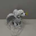 RattanView Large Dog Memorial Gift Angel Statue Garden Solar Outside Light Decor with Butterfly Resin Stone Pet Sympathy Gift for Loss of Dog Figurine Outdoor Decoration Patio Yard Lawn, 10"x9.5"x4"