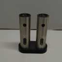 Ringco Electric Salt and Pepper Grinder Set with Charging Base, Rechargeable Salt and Pepper Mill with Adjustable Coarseness, LED Light, 110ml Large Capacity for Kitchen, Outdoors, Gifts for Women (Stainless Steel)