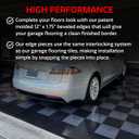Big Floors Garage Floor Transition Edge, Interlocking Modular Garage Floor Edging Compatible with RaceDeck, GarageTrac & GarageDeck Tiles (Male, 11 Pack, Black)