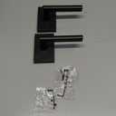 Mega Handles Glamor Dummy Lever, Door Handle Set for Closet or French Doors, Single Side Door Levers, Non-Turning, Fits All Standard Door Sizes, Screws Included - Matte Black (2 Pack)