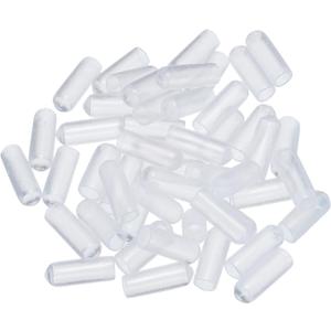 uxcell 50pcs Rubber End Caps 6mm(1/4 inch) ID Vinyl PVC Round Tube Bolt Cap Cover Screw Thread Protectors Clear