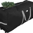 Primode Christmas Tree Storage Bag, Fits Up to 9 foot Tall Xmas Holiday Trees 28" X 16" X 60" Extra Large Heavy Duty Xmas Box Container with Wheels (Black)