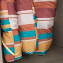 2 Pack High Back Outdoor Chair Cushions Bulk Waterproof Indoor Outdoor Chair Cushion Seat and Back Rocking Chair Cushion Thickened Patio Chair Pad for Indoor and Outdoor (Colorful Strip)