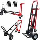 Suzhi Convertible Hand Truck Dolly Cart Heavy Duty/ with 4 Wheels, 1000 Lbs Load, 2 Straps for Moving Furniture/ Appliance/ Carton/ Warehouse/ Office